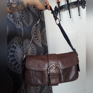 Vintage Y2K Brown Coach Soho Pocket Flap 3653🤎